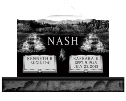double custom engraving monument