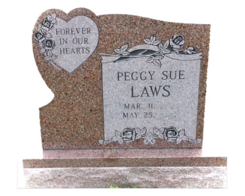 custom text Canadian pink granite monument